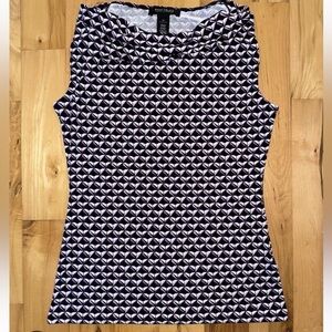 White House Black Market Size Small Y2K Geometric Patterned Sleeveless Top
